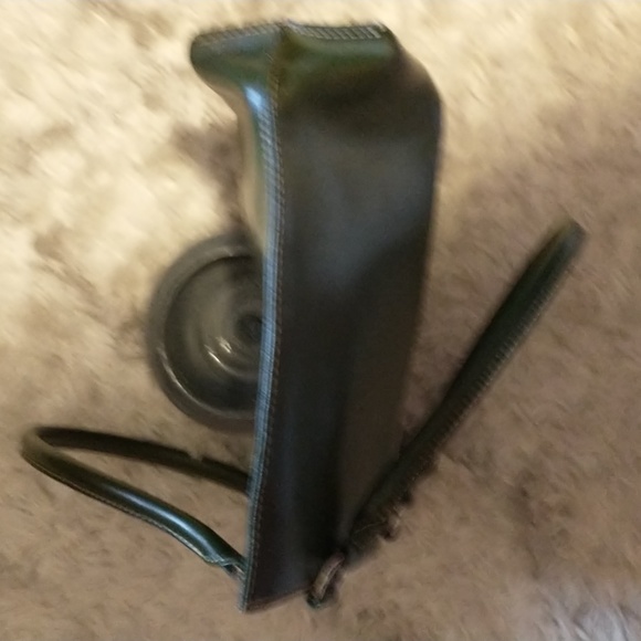 Wilsons Leather forest green tote bag w lots of pockets and room, silver… - Picture 12 of 16